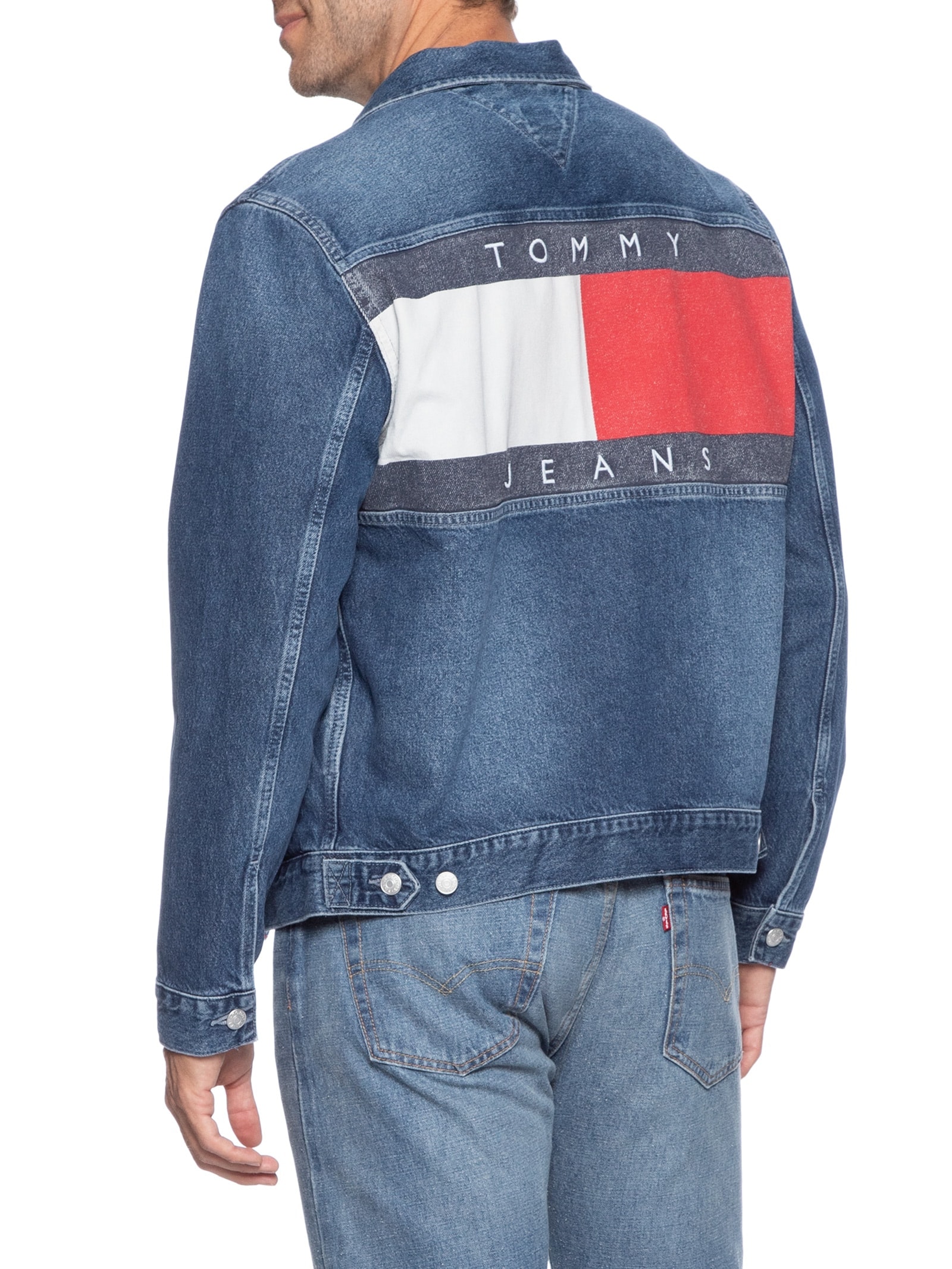 Jaqueta Masculina Jeans Ryan Trucker Fit Azul Tommy Jeans