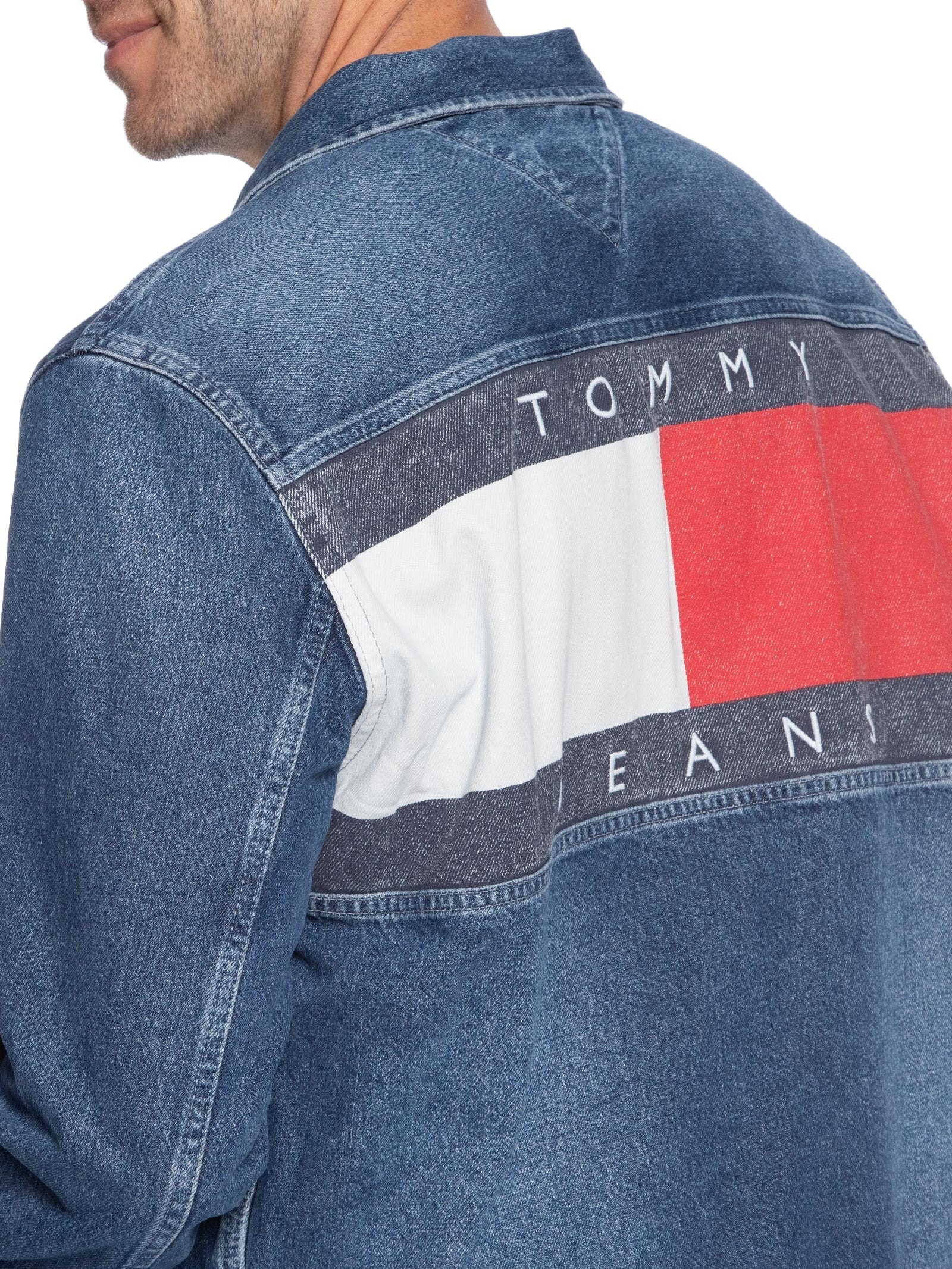 Jaqueta Masculina Jeans Ryan Trucker Fit Azul Tommy Jeans