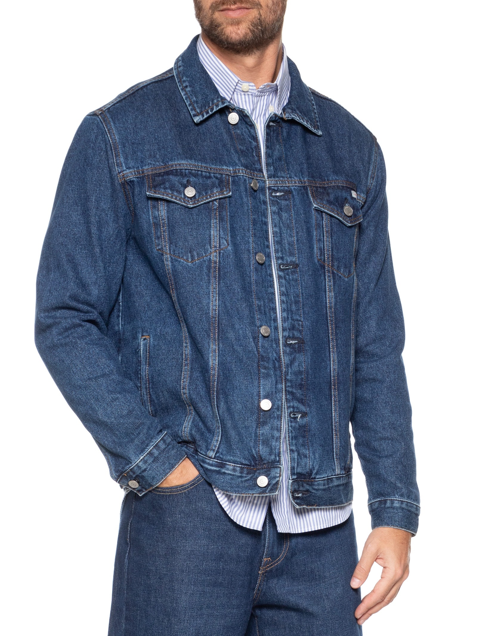 Jaqueta Masculina Jeans Trucker Azul Calvin Klein Jeans