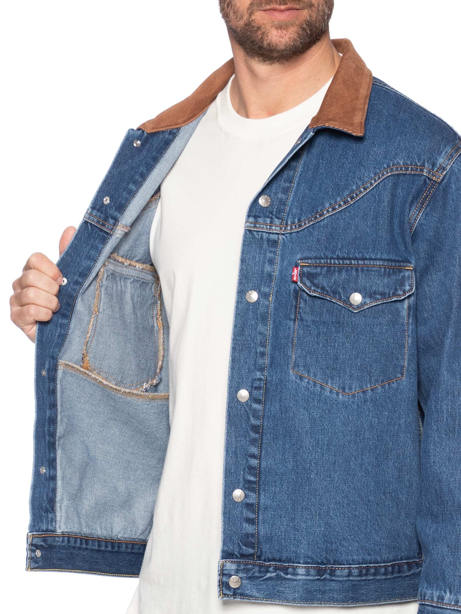 Jaqueta Masculina Jeans Western Shorthorn Trucker Azul Levi's