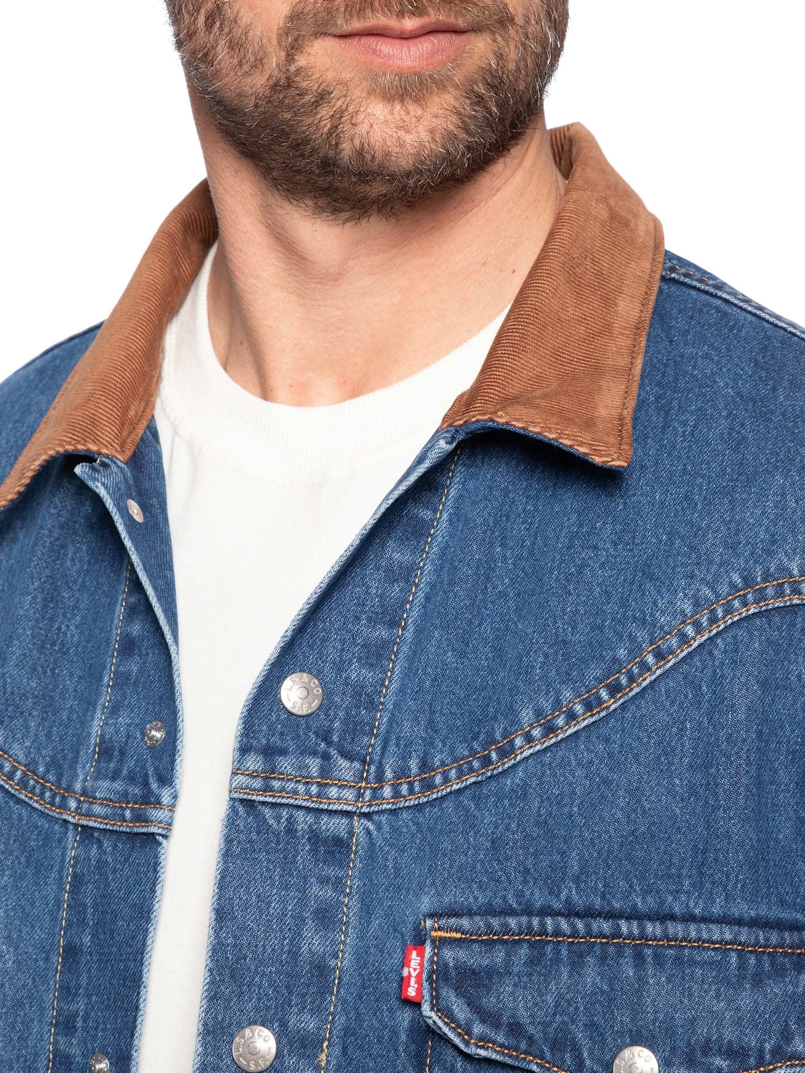 Jaqueta Masculina Jeans Western Shorthorn Trucker Azul Levi's