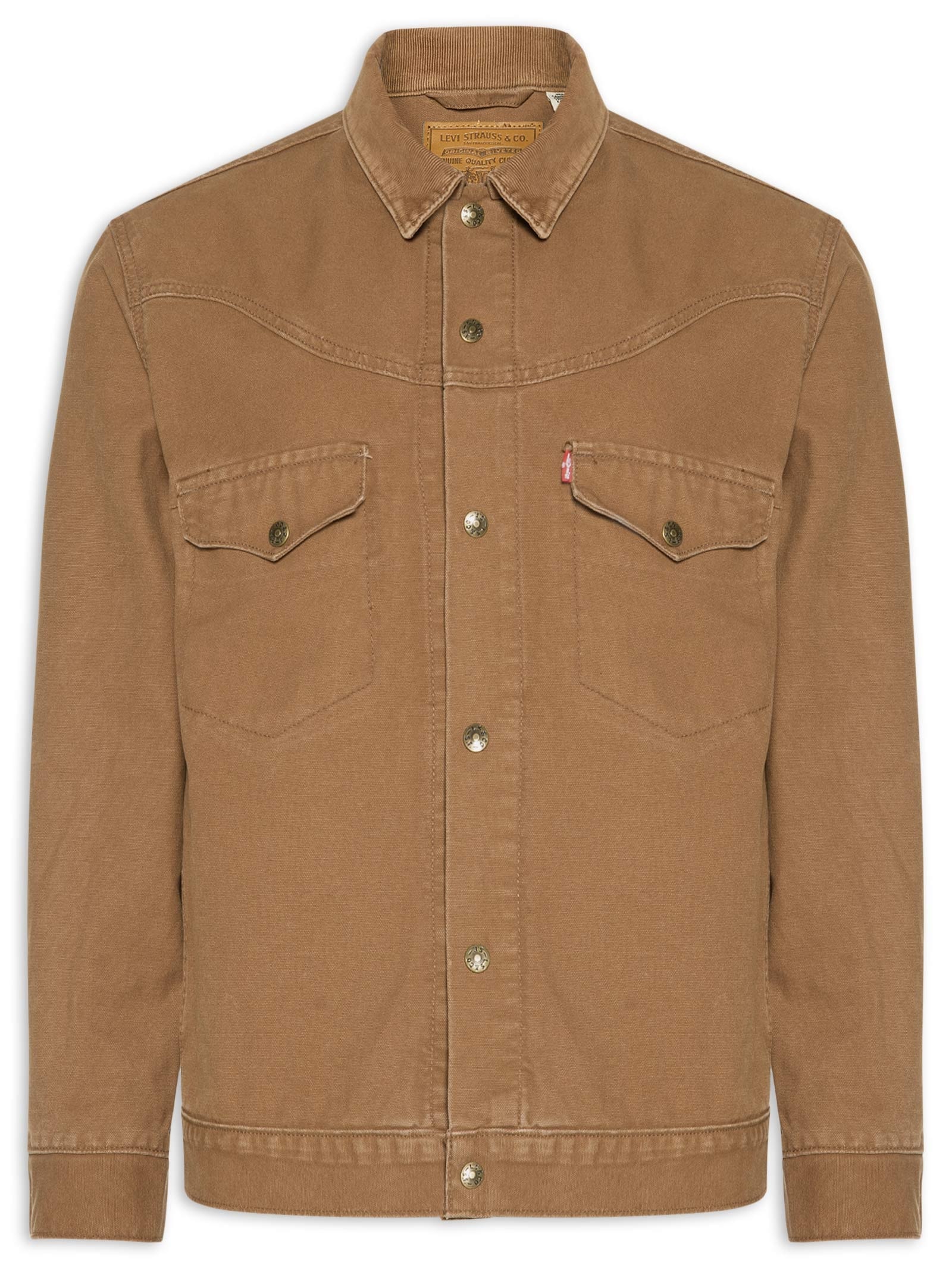 Levi's - Jaqueta Masculina Jeans Western Shorthorn Trucker - Marrom