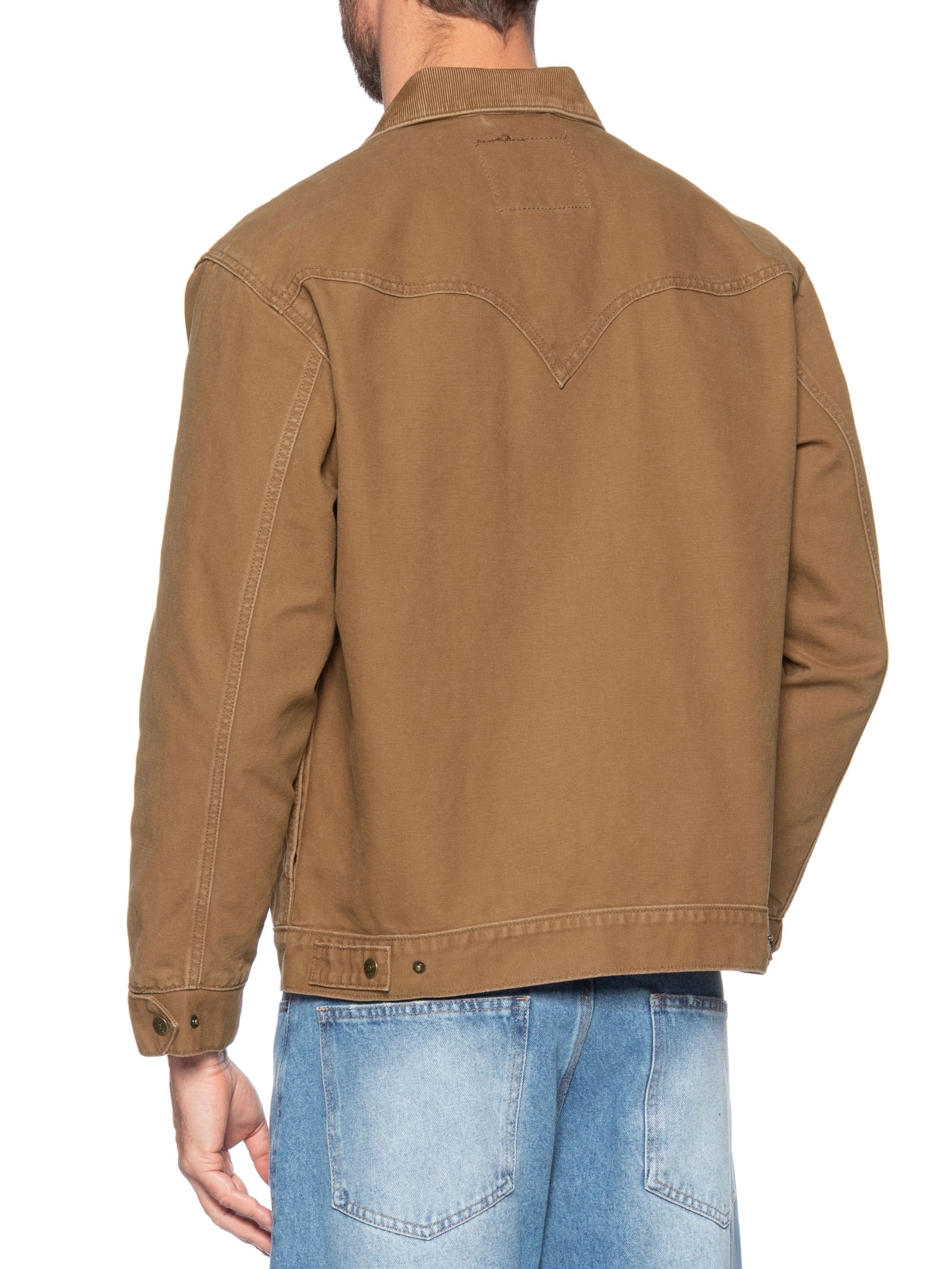 Jaqueta Masculina Jeans Western Shorthorn Trucker Marrom Levi's