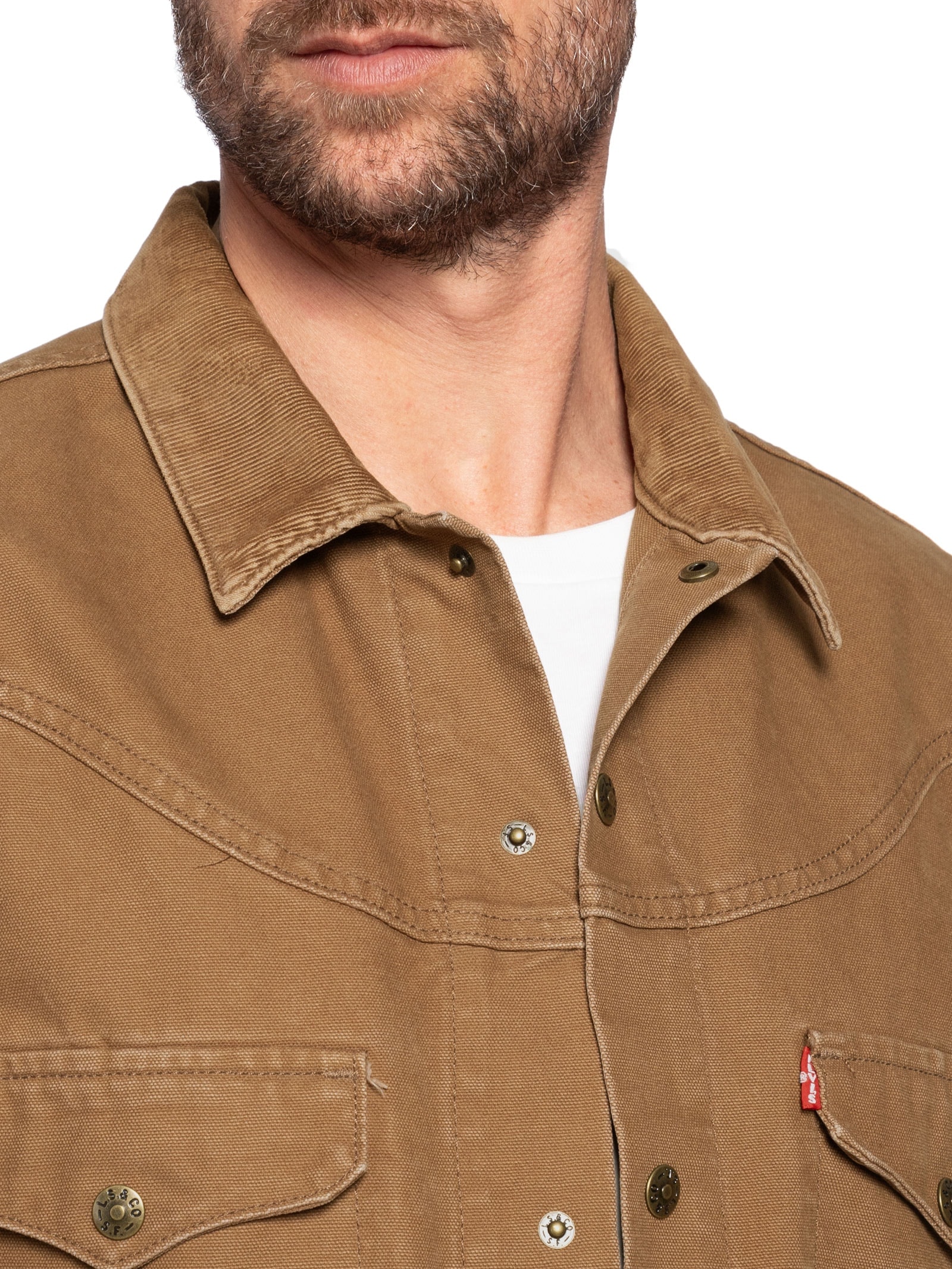 Jaqueta Masculina Jeans Western Shorthorn Trucker Marrom Levi's