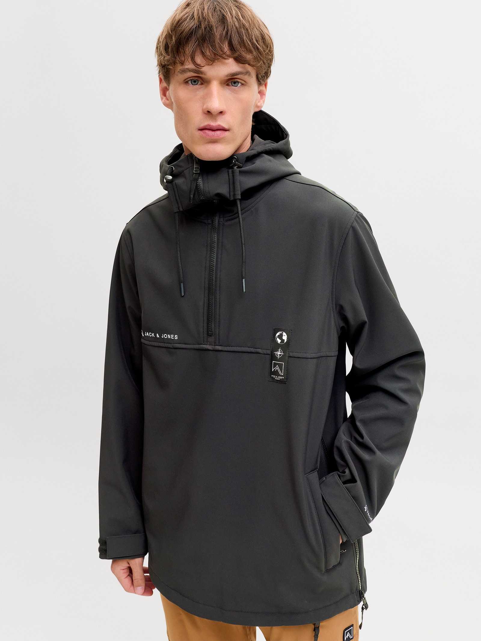 Jaqueta Masculina JJ Auris Hood Ski Preto Jack & Jones