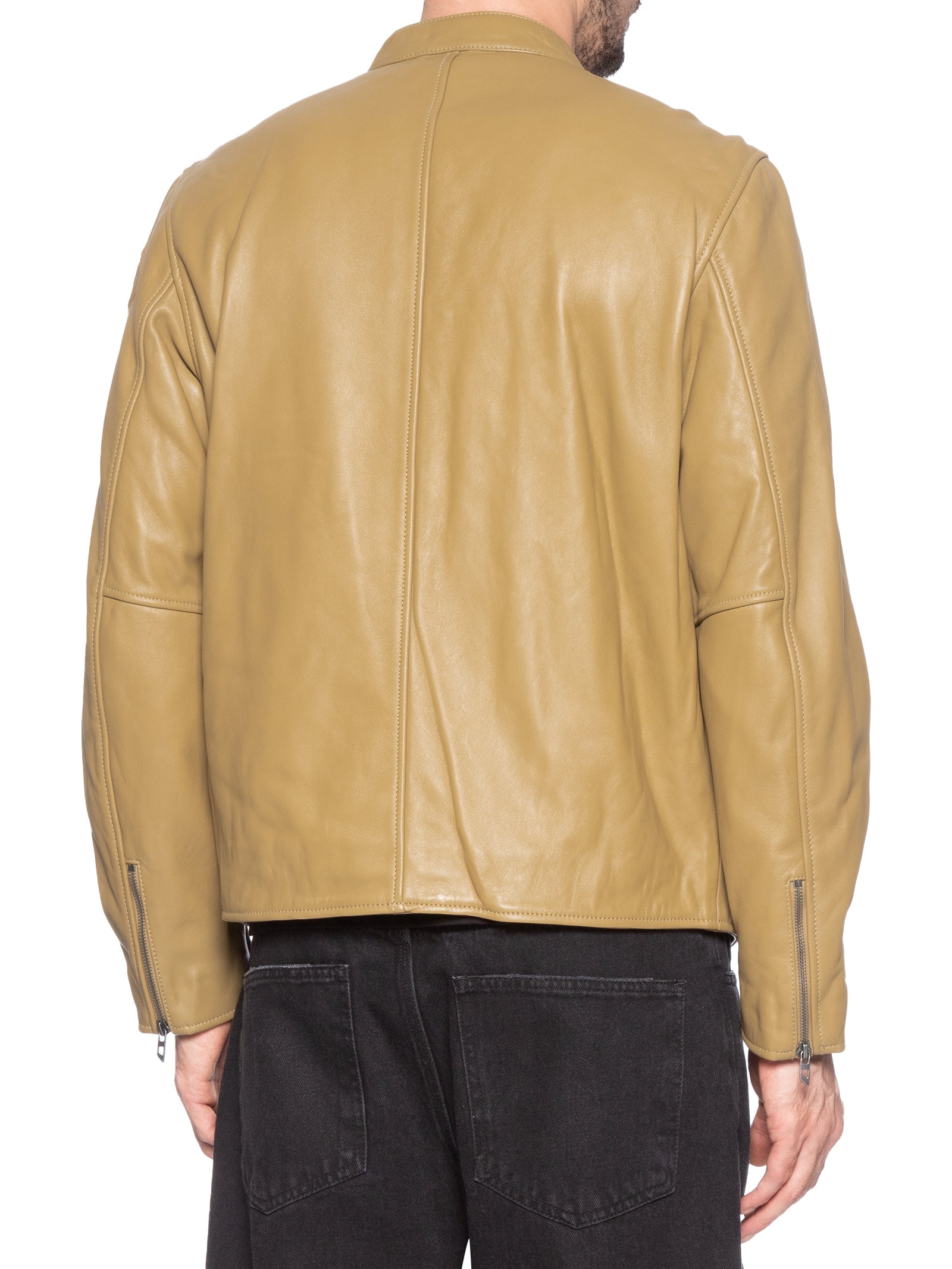 Jaqueta Masculina L-Carver Giacca Em Couro Bege Diesel