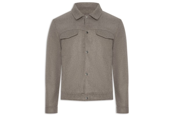 Jaqueta Masculina Lã Batida - Marrom