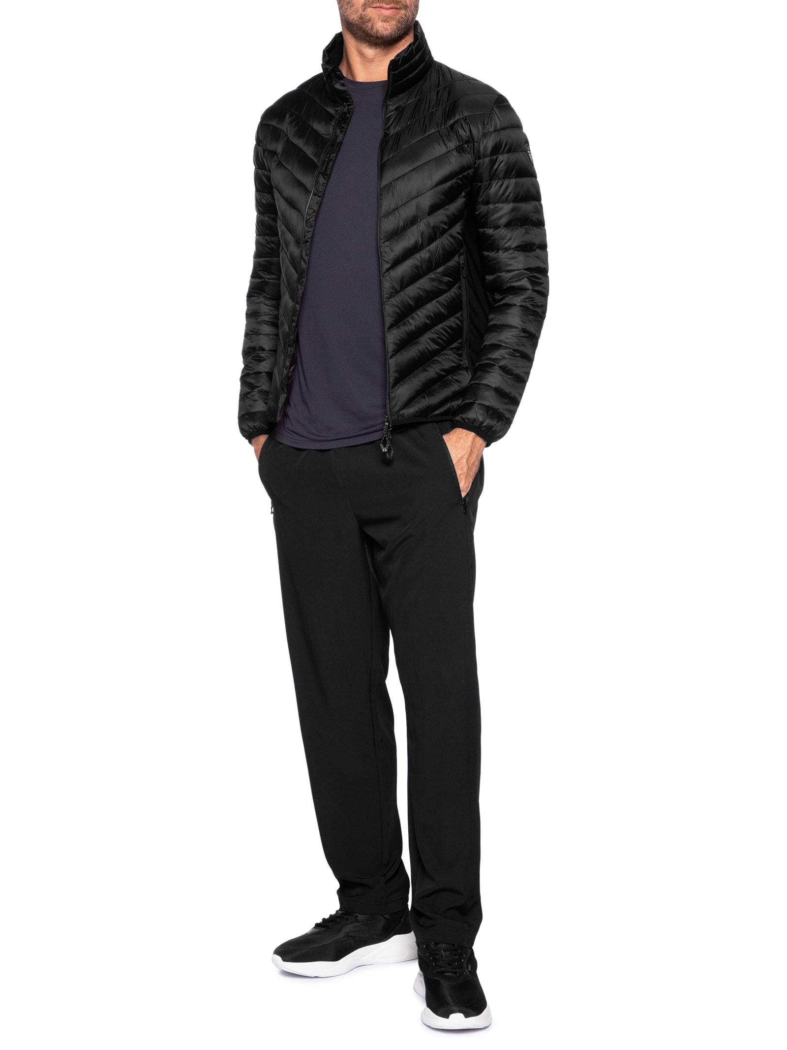 Jaqueta Masculina Light Padded Technical Woven Blouson Ski – Preto Ea7 Emporio Armani