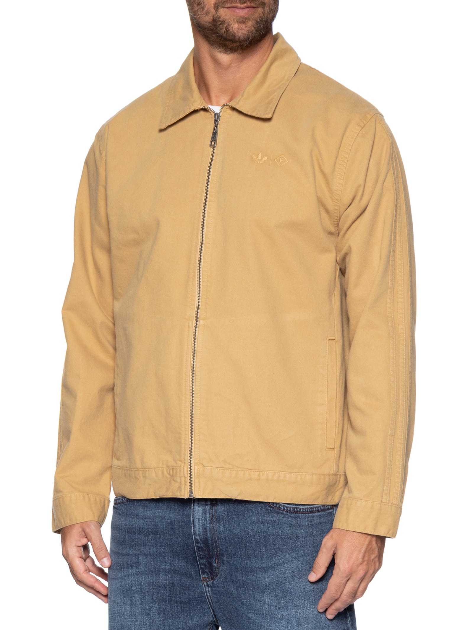 Jaqueta Masculina Malta em Sarja Bege Forum + Adidas