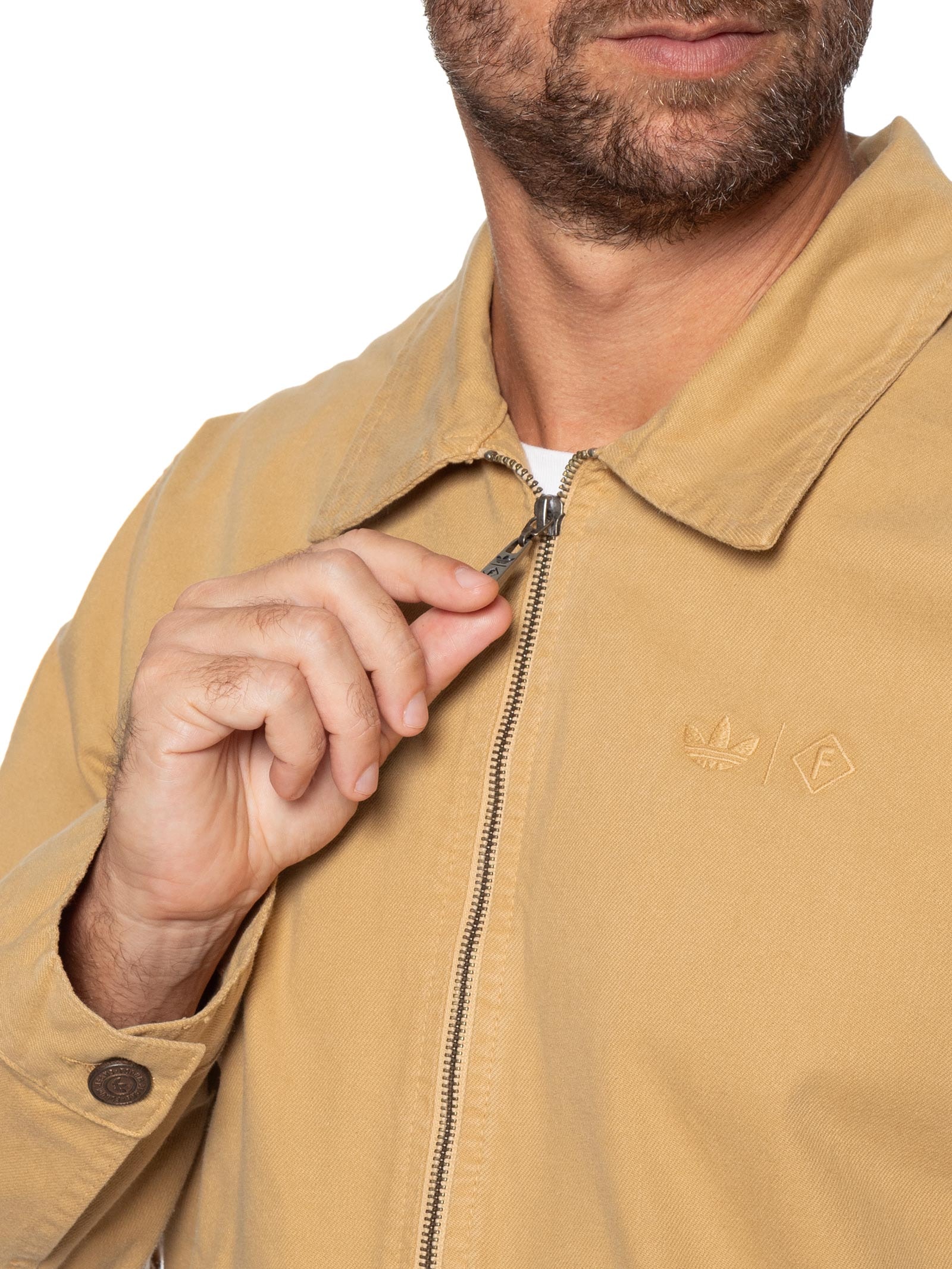 Jaqueta Masculina Malta em Sarja Bege Forum + Adidas