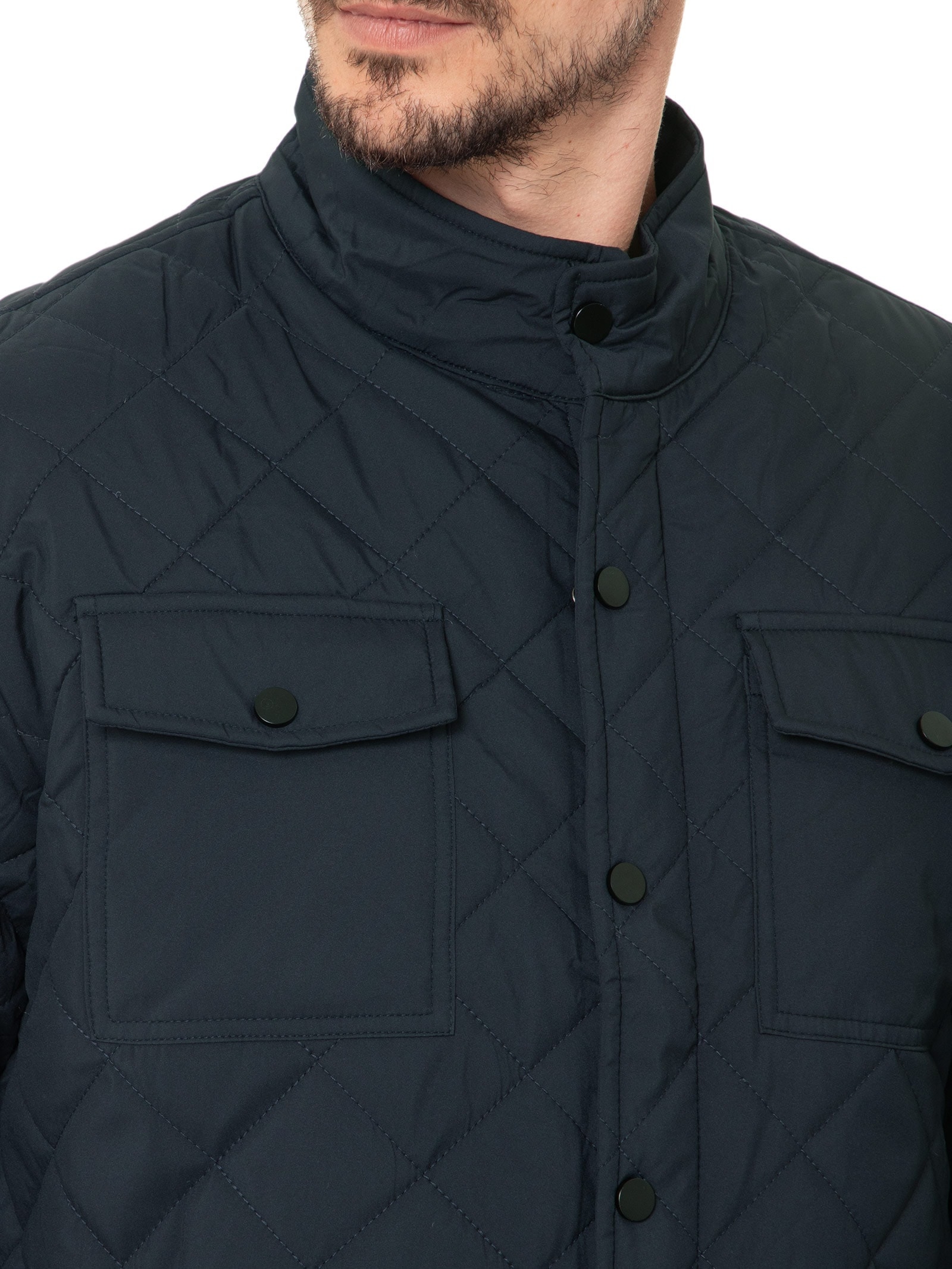 Jaqueta Masculina Matelassê Casual Azul Basiq Men