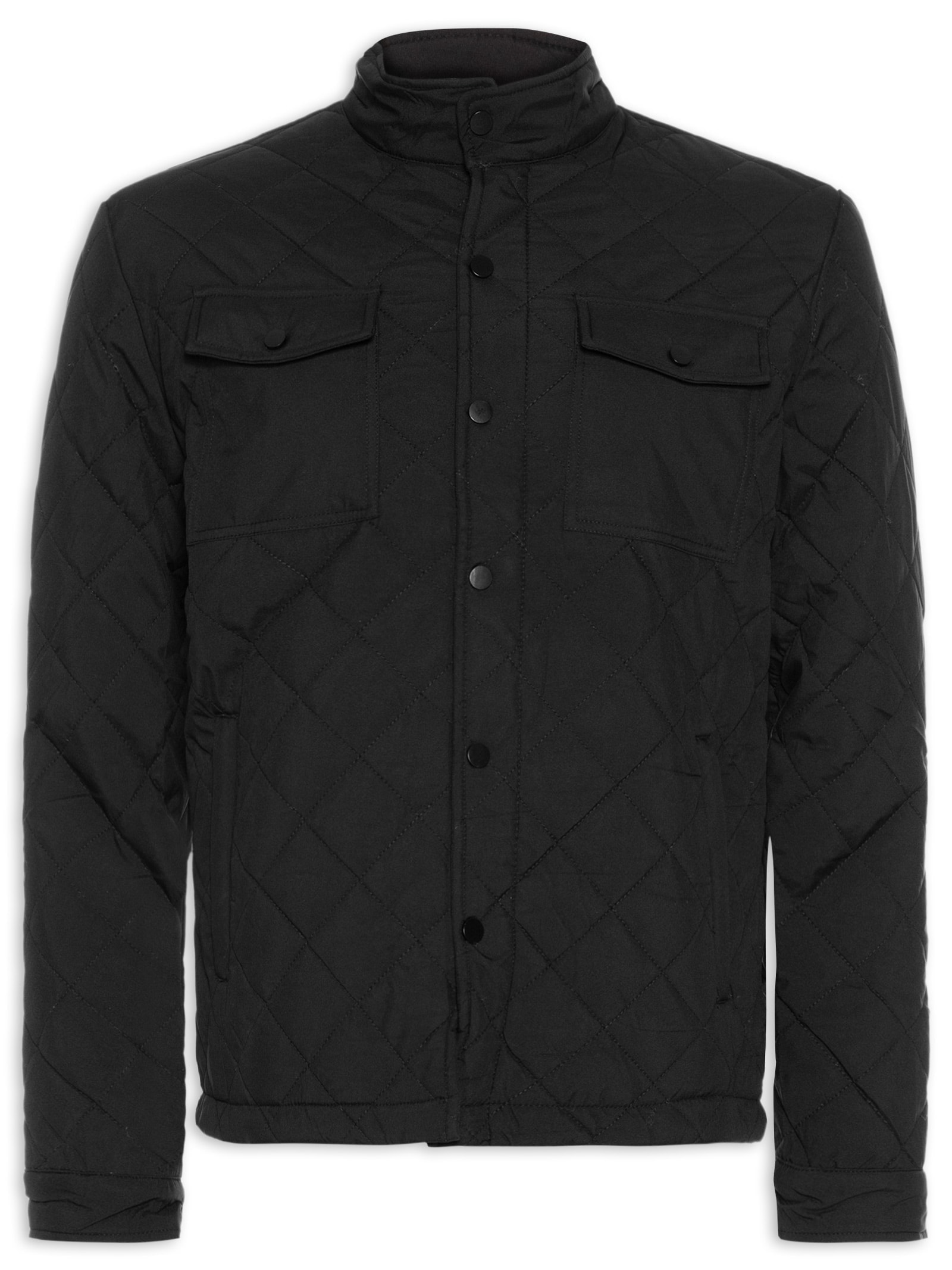 Jaqueta Masculina Matelassê Casual Preto  Basiq Men