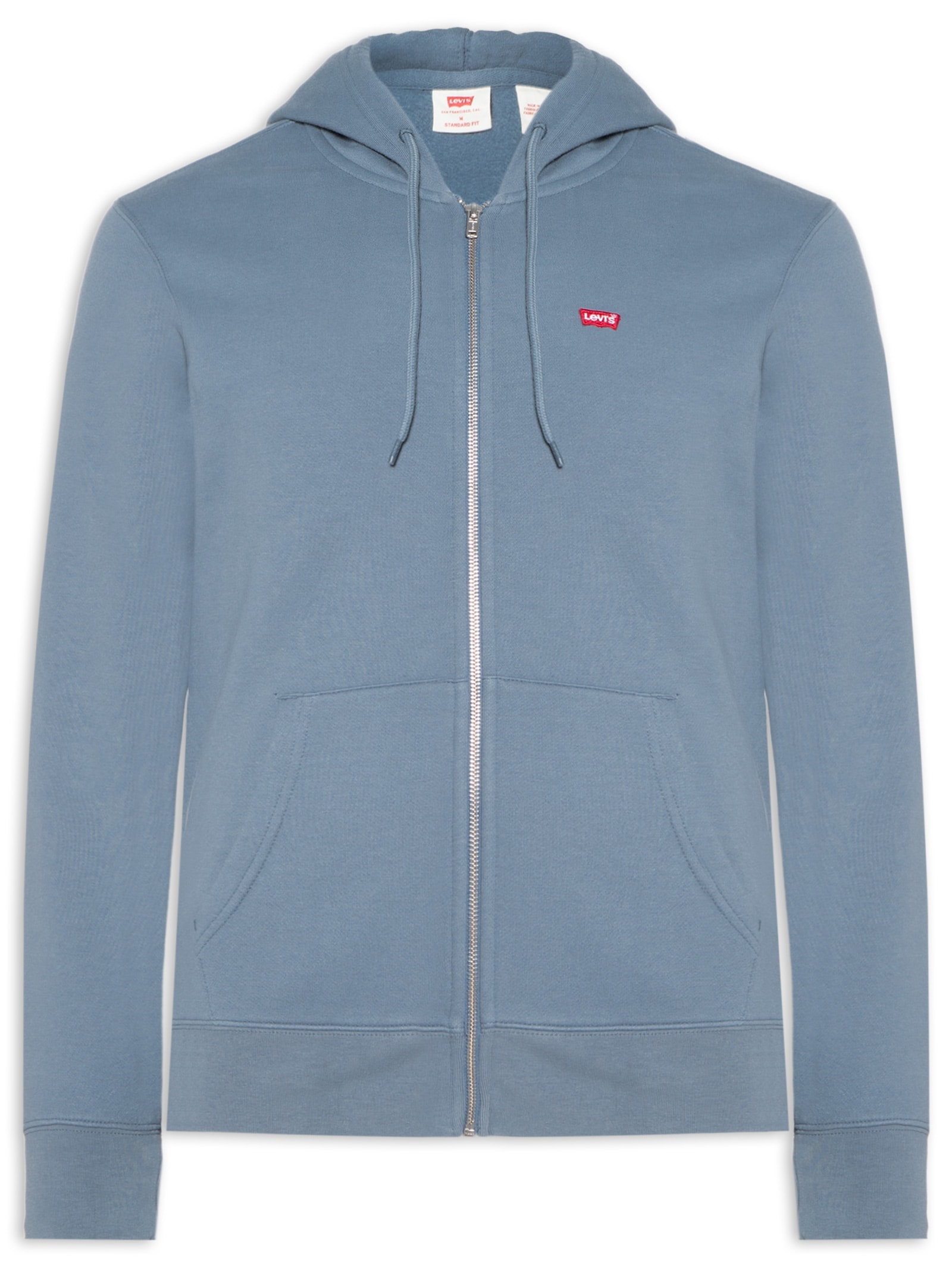 Jaqueta Masculina Moletom Classic Fit com Zíper Azul Levi's