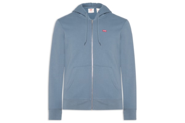 Jaqueta Masculina Moletom Classic Fit com Zíper - Azul