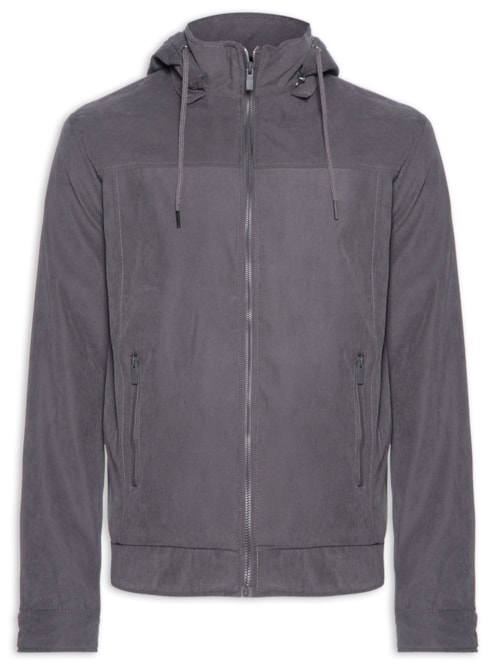 Jaqueta Masculina Moss Forrada Com Capuz - Cinza