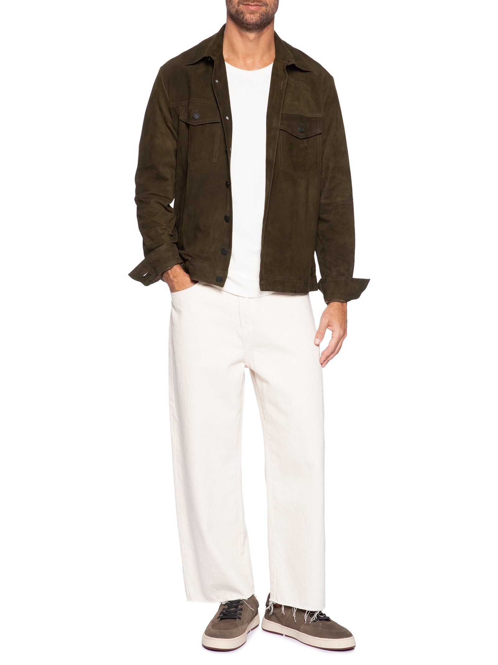 Jaqueta Masculina Over Leather – Marrom Osklen