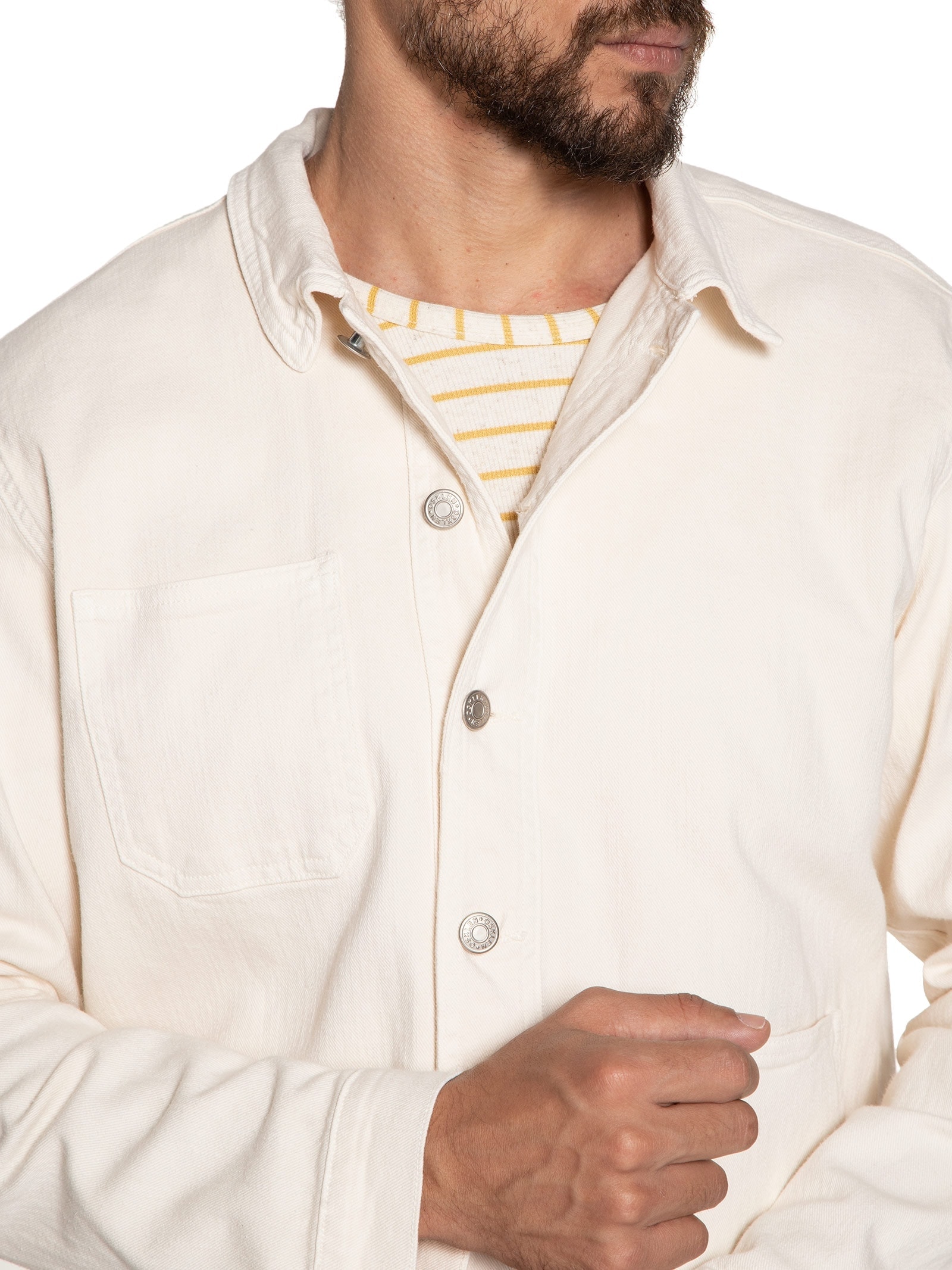 Jaqueta Masculina Overcut Denim Raw Bege Osklen