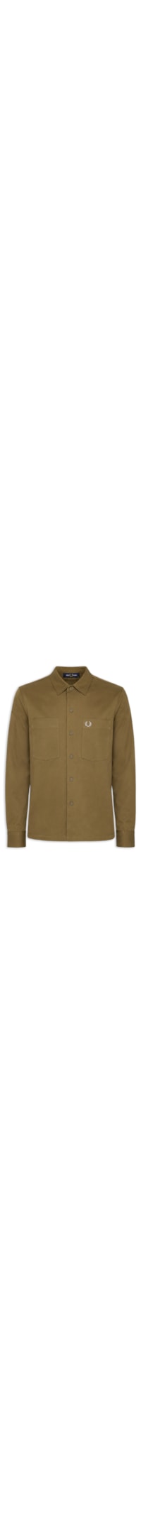 Jaqueta Masculina Overshirt Com Bolso Frontal - Marrom