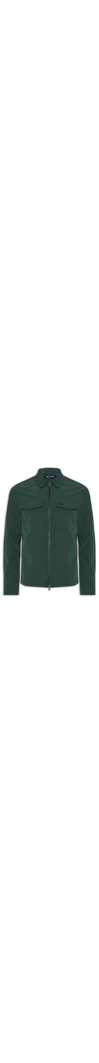 Jaqueta Masculina Overshirt Corta Vento Classic Fit com Zíper - Verde