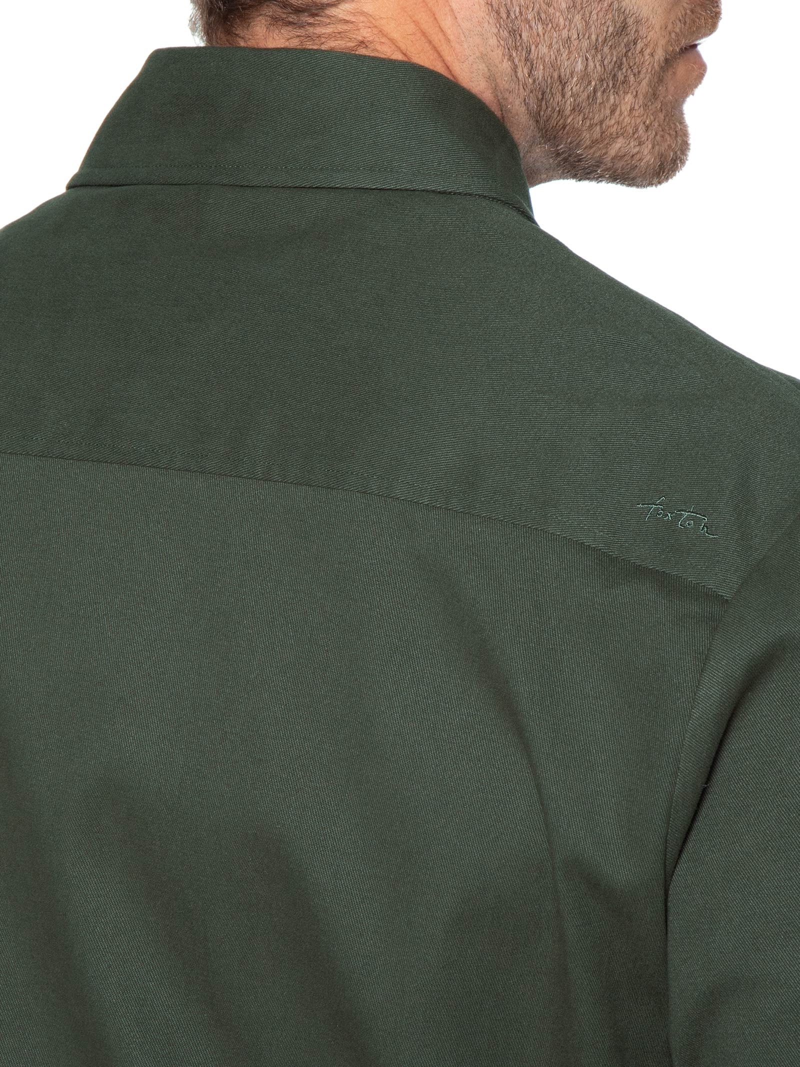 Jaqueta Masculina Overshirt De Sarja Colors Verde Foxton