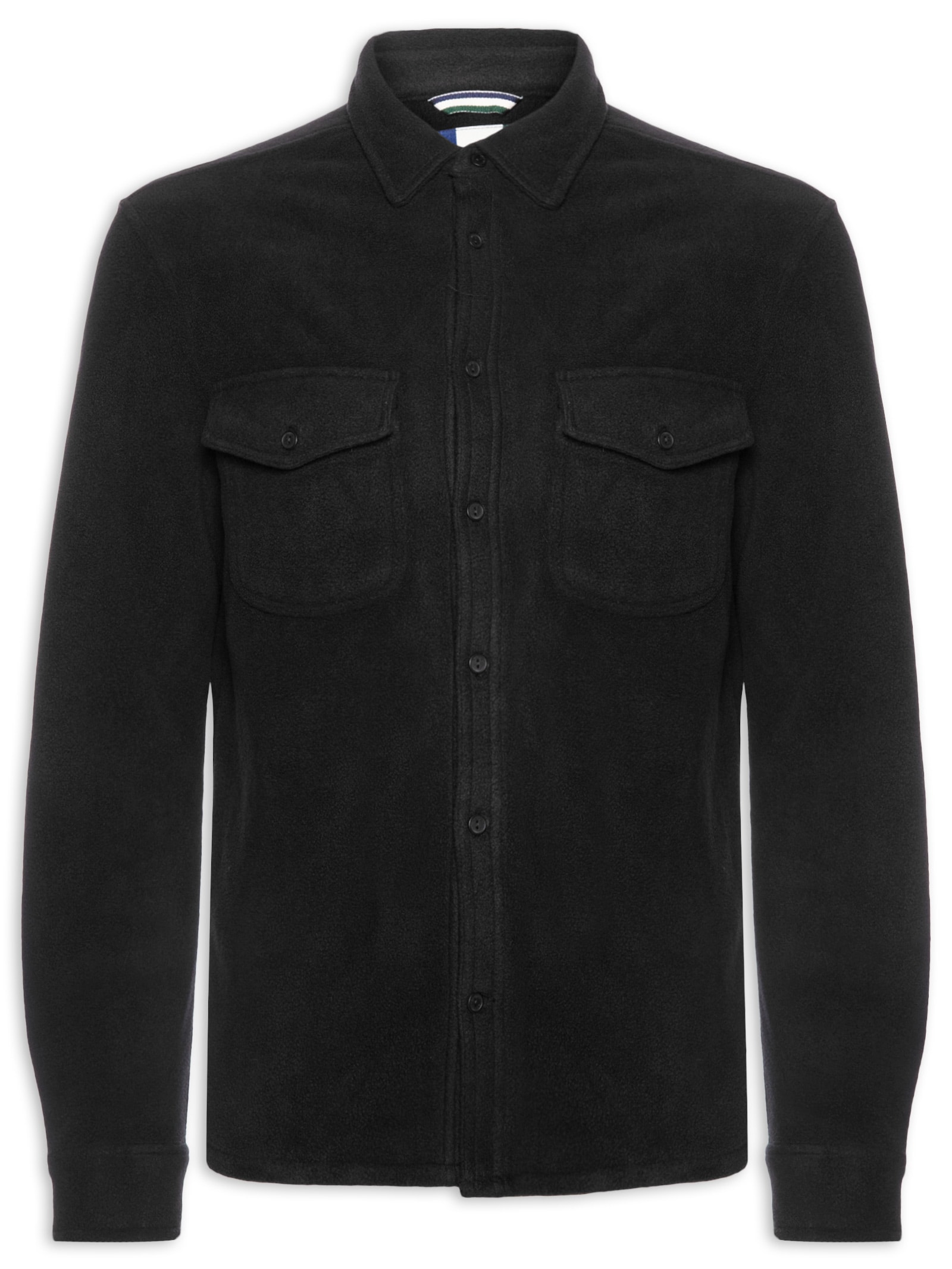 Jaqueta Masculina Overshirt Fleece Damie Preto Reserva