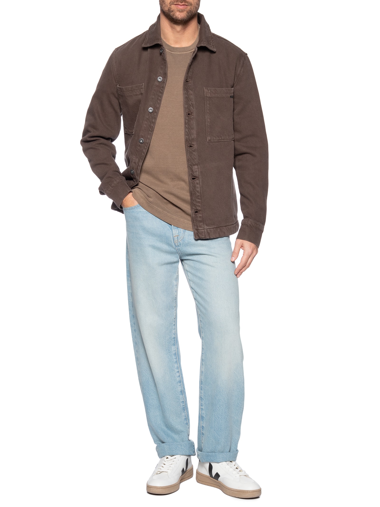 Austral - Jaqueta Masculina Overshirt Heavy Lyon - Marrom