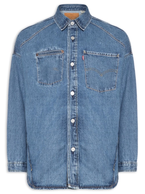 Jaqueta Masculina Overshirt Twist – Azul