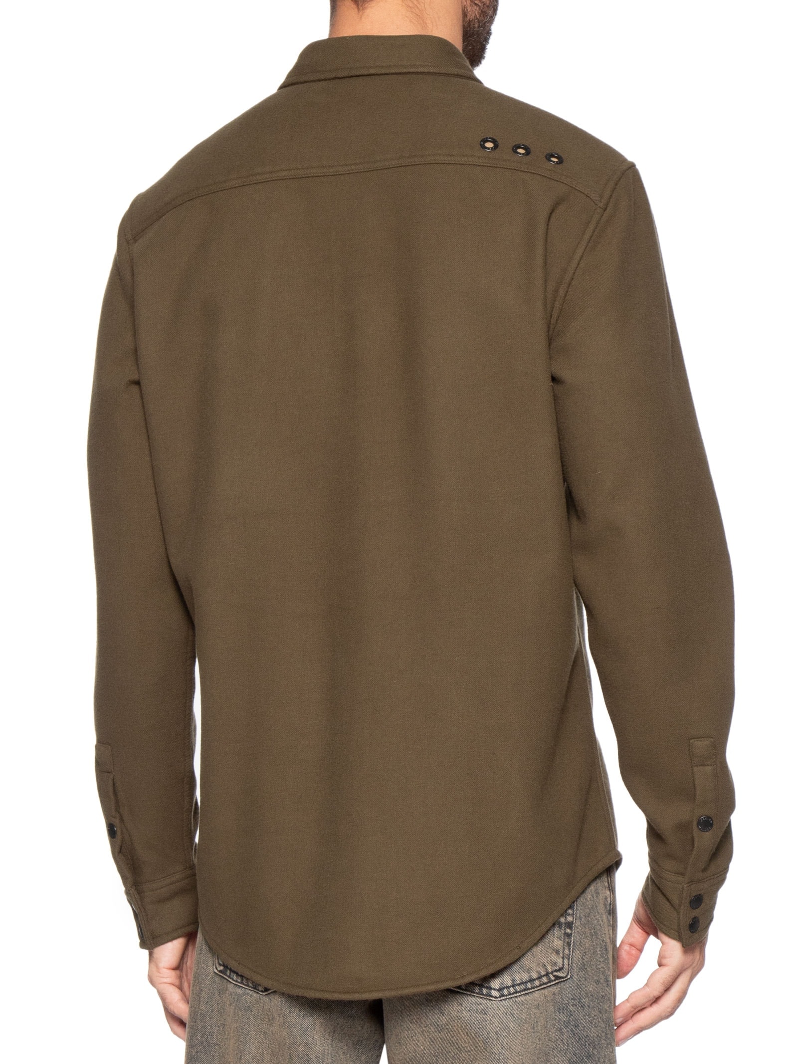 Jaqueta Masculina Overshirt Ulina Mescla Marrom Osklen