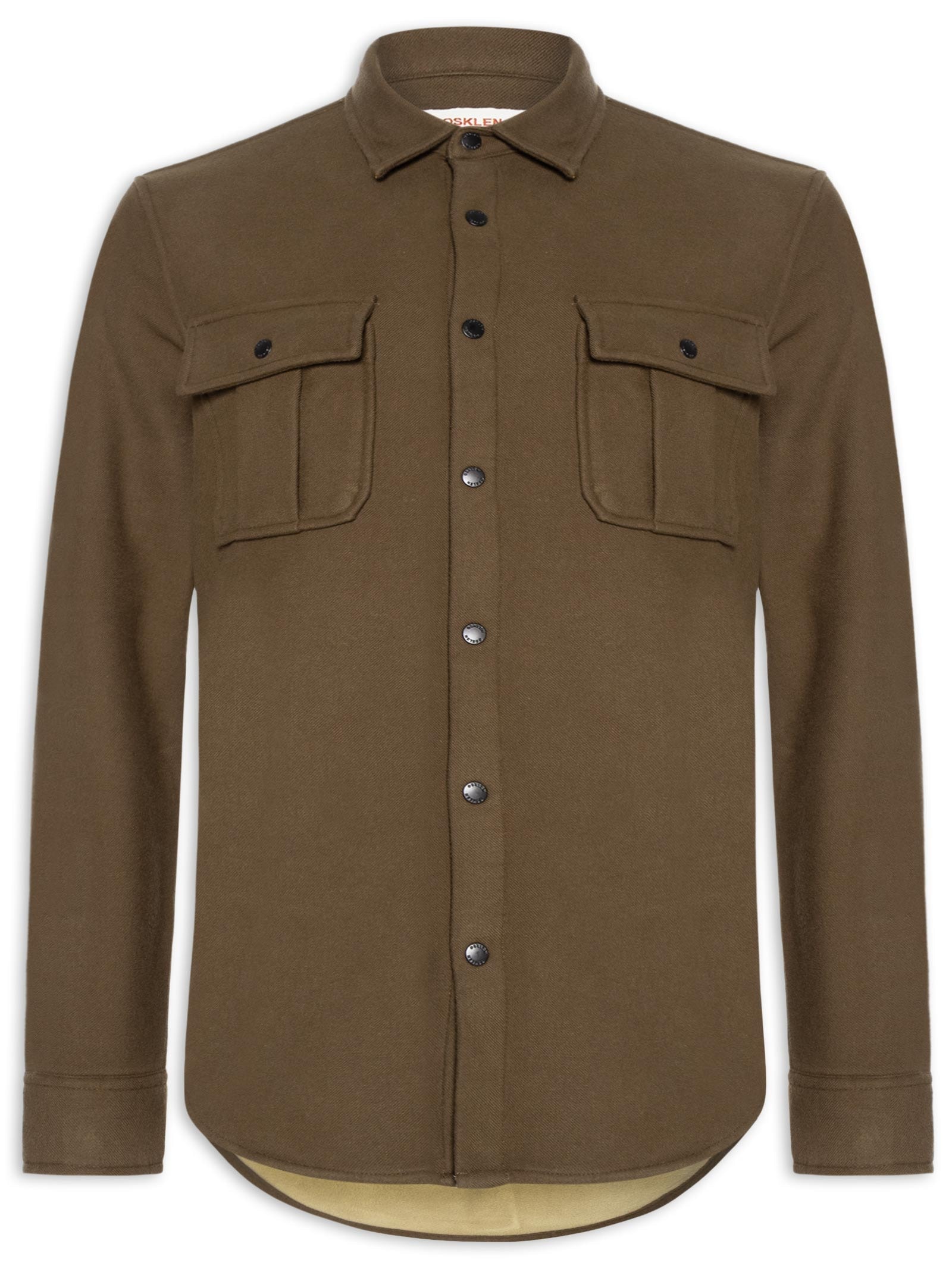 Jaqueta Masculina Overshirt Ulina Mescla Marrom Osklen