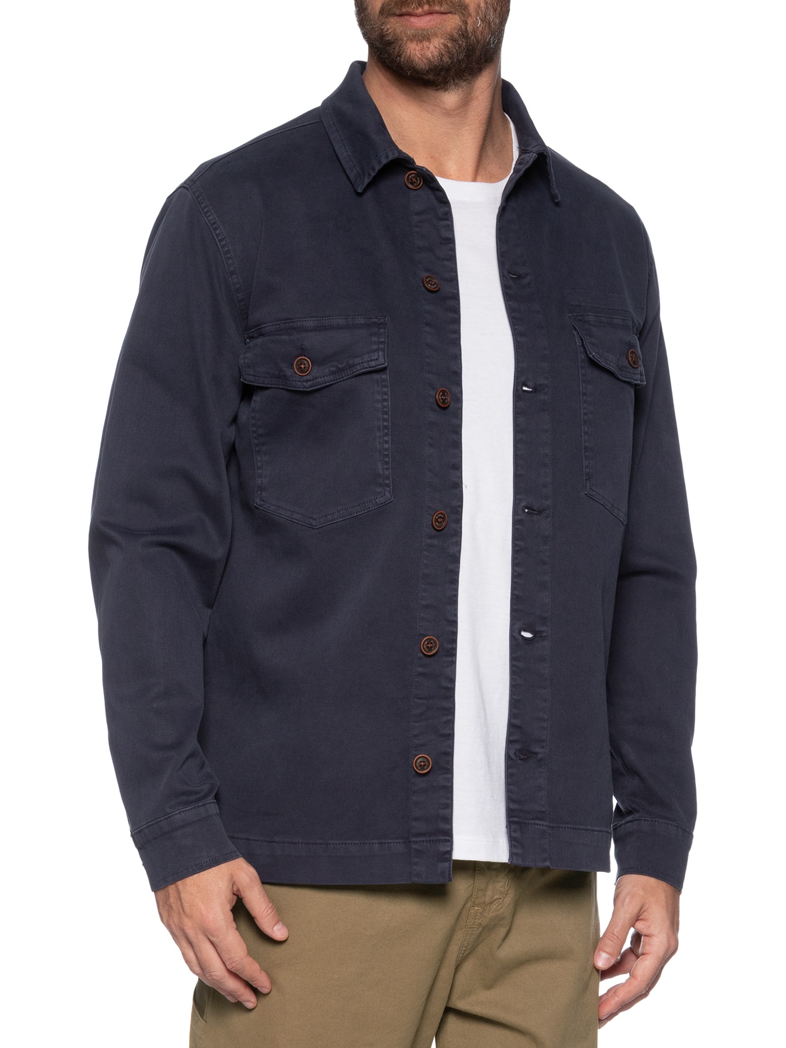 Jaqueta Masculina Overshirt Yosemite Azul Austral