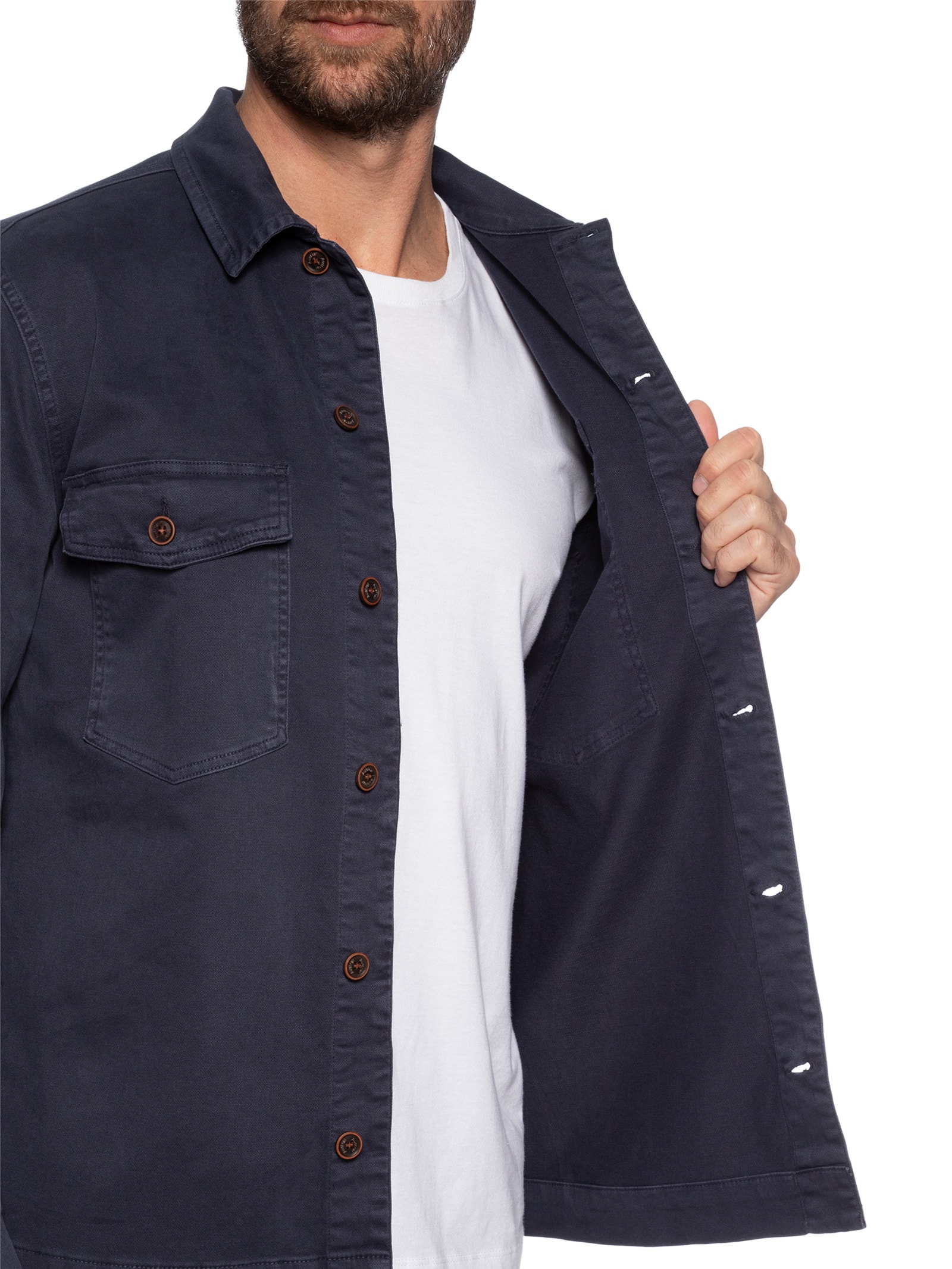 Jaqueta Masculina Overshirt Yosemite Azul Austral