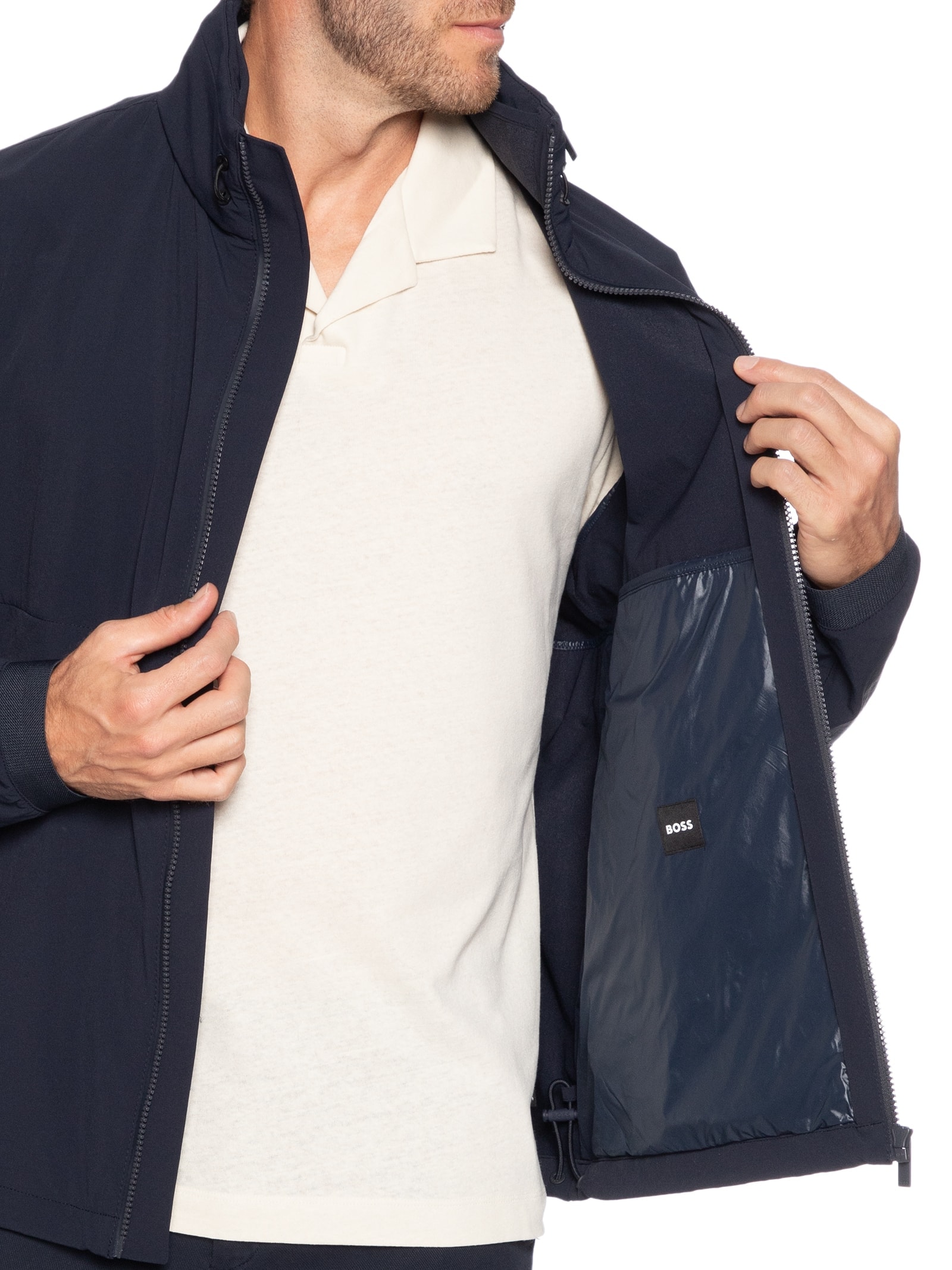 Jaqueta Masculina P Caldar Azul Boss