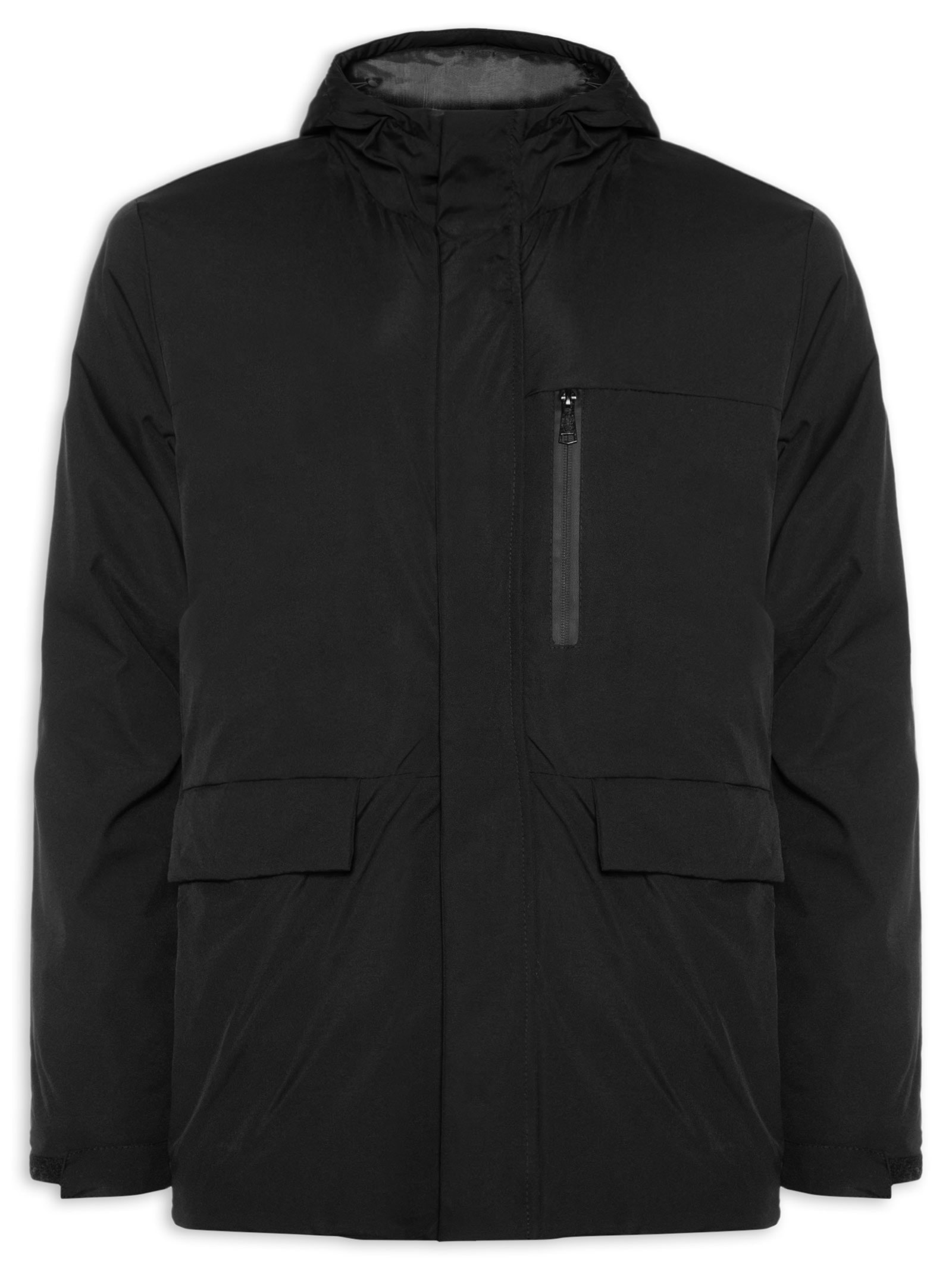 Jaqueta Masculina Parka Básica Preto Basiq Men