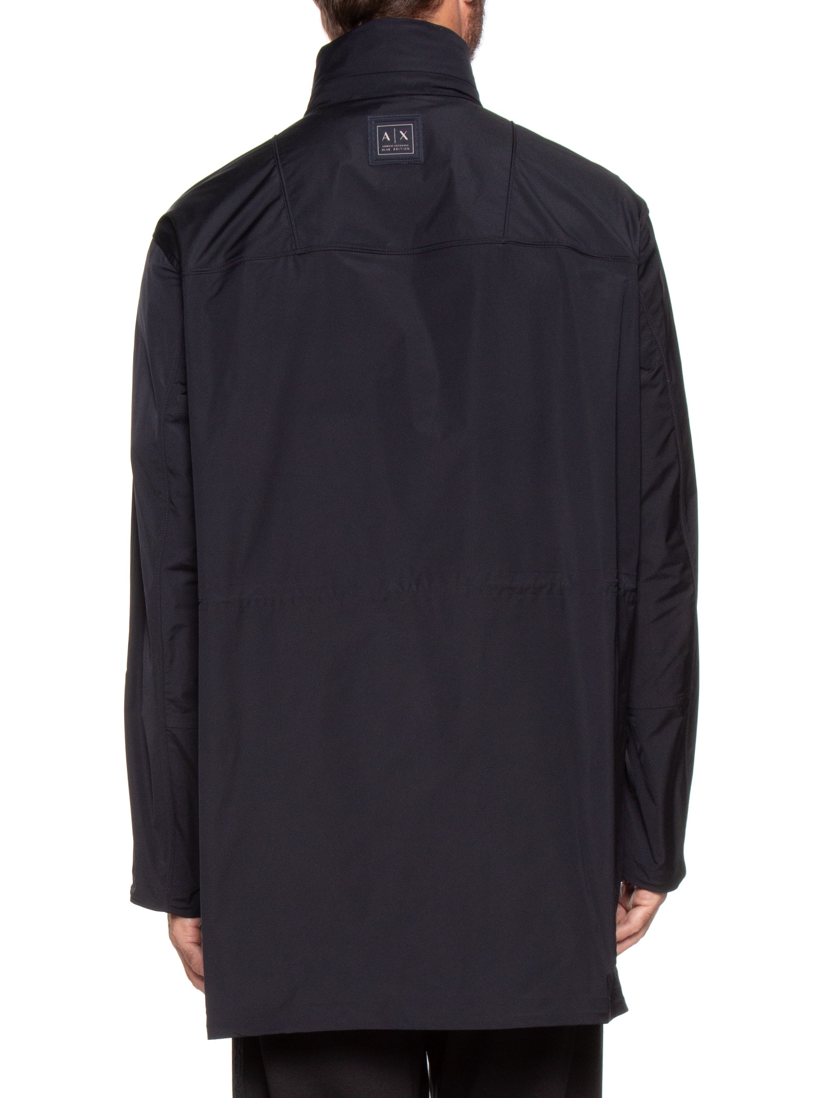 Armani Exchange - Jaqueta Masculina Parka com Bolsos - Azul
