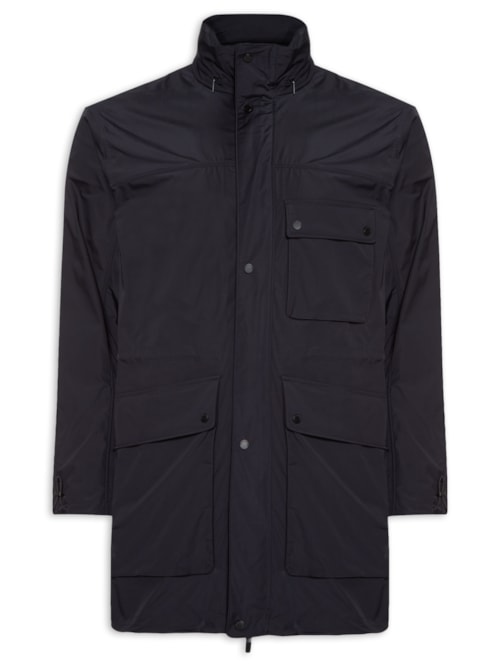 Jaqueta Masculina Parka com Bolsos – Azul