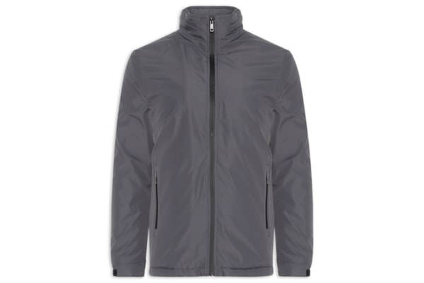 Jaqueta Masculina Parka Com Capuz - Cinza
