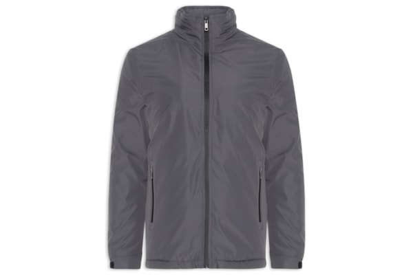Jaqueta Masculina Parka Com Capuz - Cinza