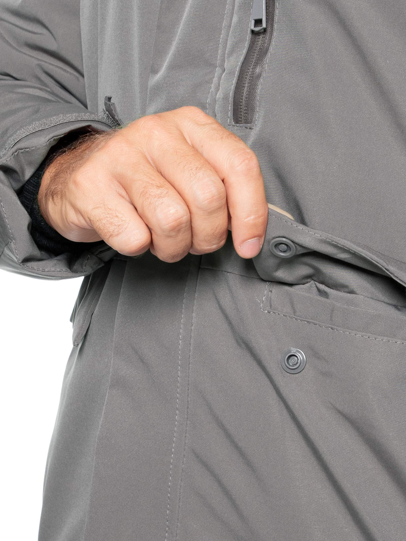 Jaqueta Masculina Parka Tactel Cinza '2 Essential