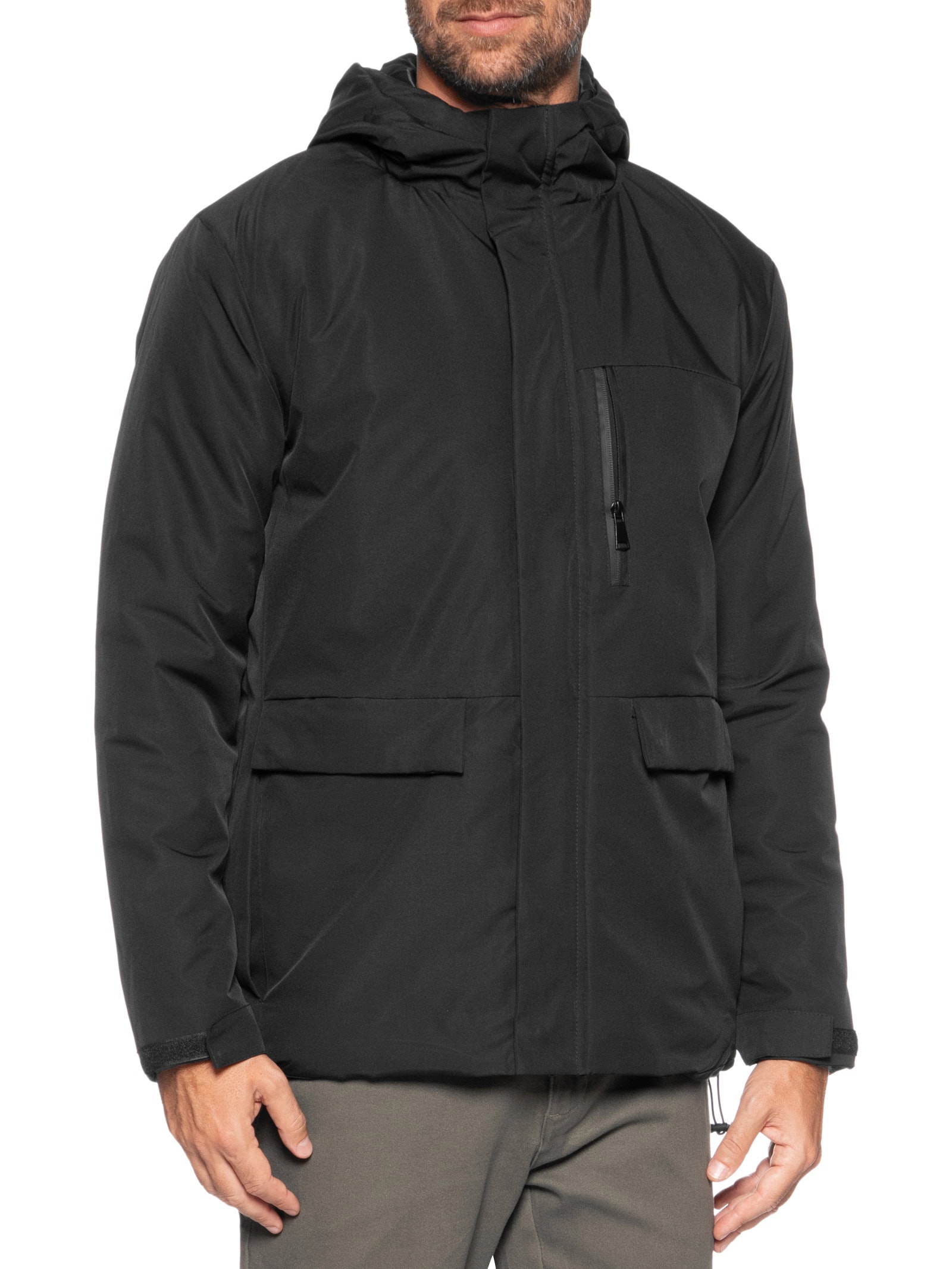 Jaqueta Masculina Parka Tactel Preto '2 Essential