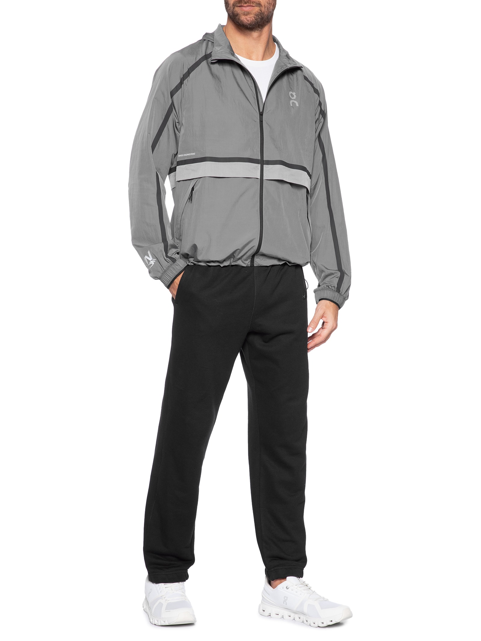 Jaqueta Masculina Performance Volt Jacket 1 Cinza On Running