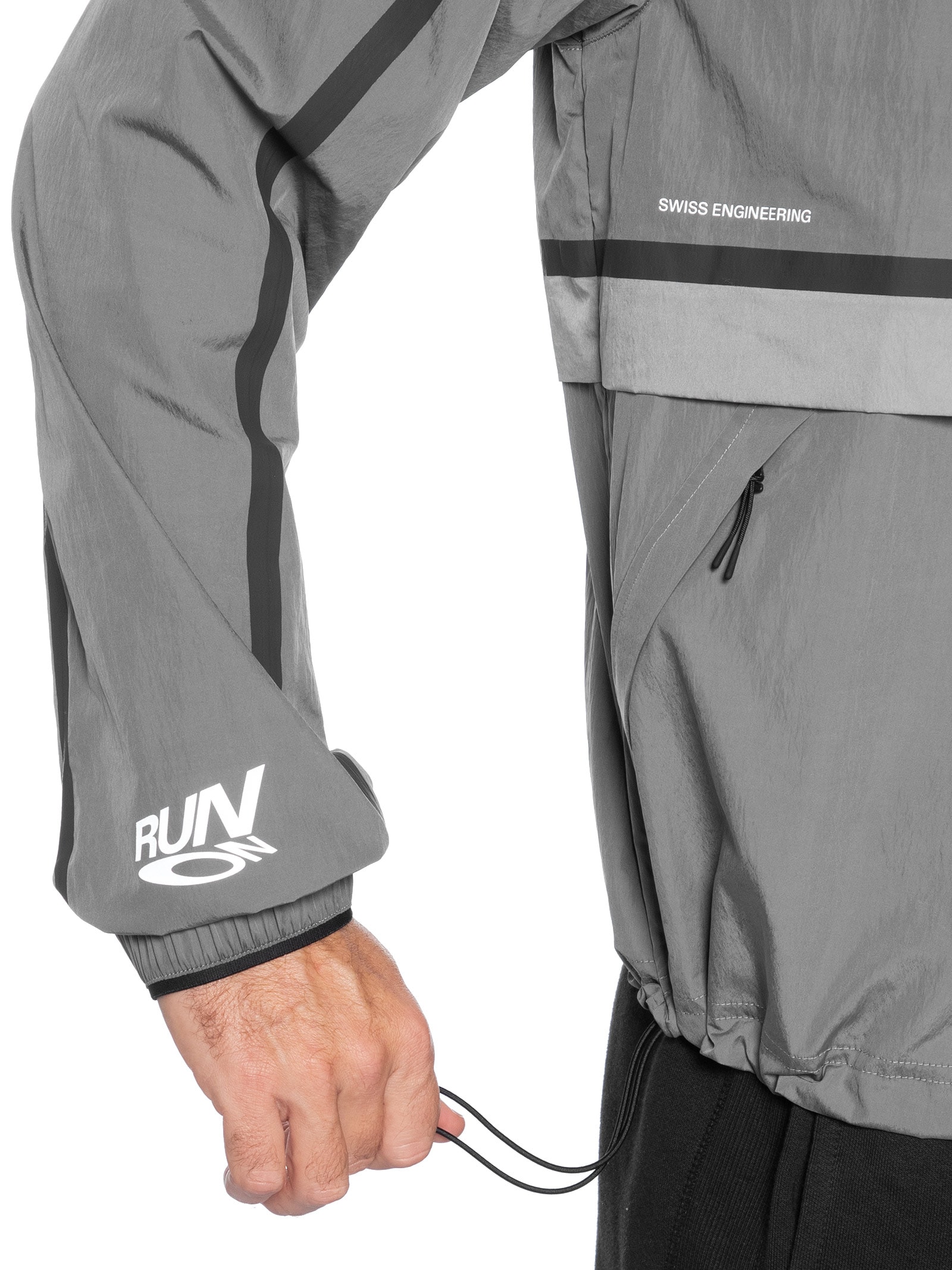 Jaqueta Masculina Performance Volt Jacket 1 Cinza On Running
