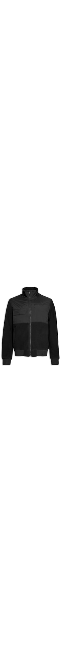 Jaqueta Masculina Polar Fleece Mix - Preto