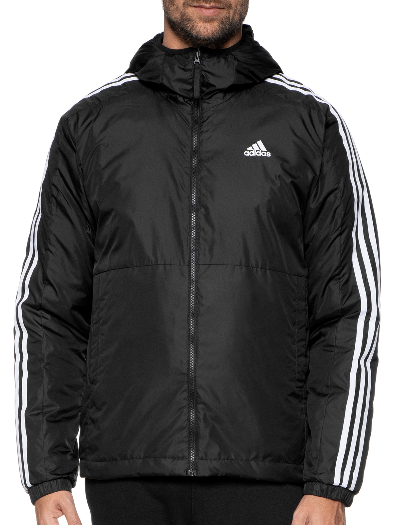 Jaqueta Masculina Puffer 3 Stripes - Adidas - Preto