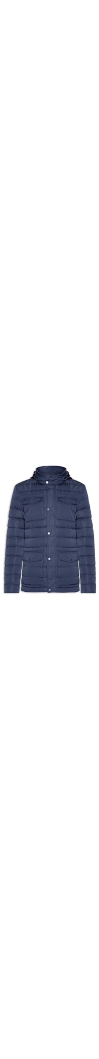 Jaqueta Masculina Puffer Alongada - Azul