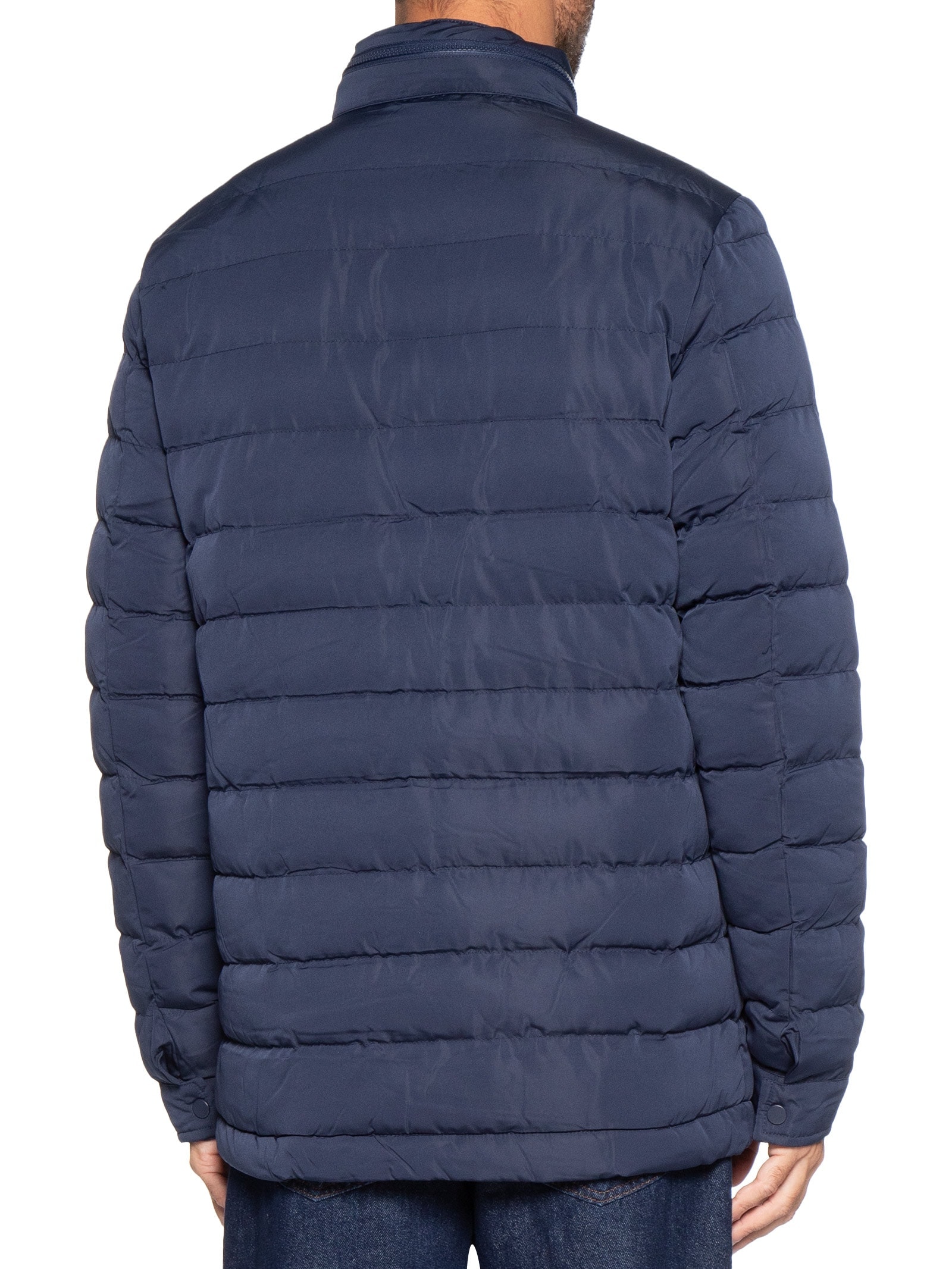 Jaqueta Masculina Puffer Alongada Azul Basiq Men