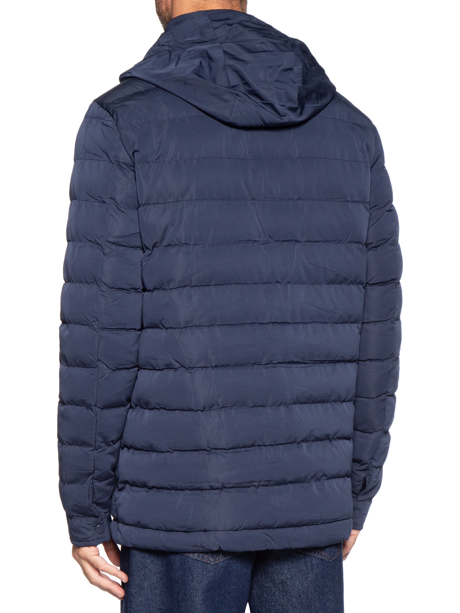 Jaqueta Masculina Puffer Alongada Azul Basiq Men