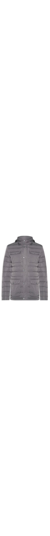 Jaqueta Masculina Puffer Alongada - Cinza