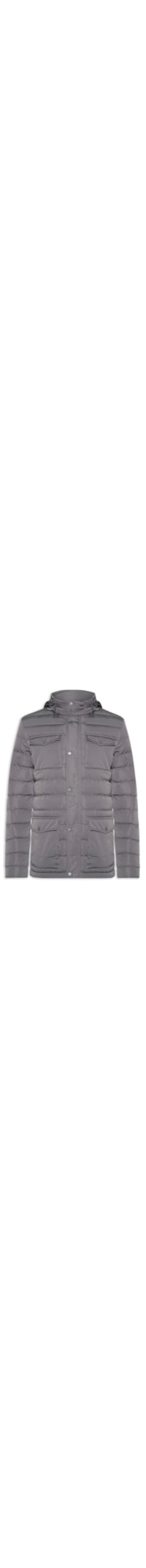 Jaqueta Masculina Puffer Alongada - Cinza