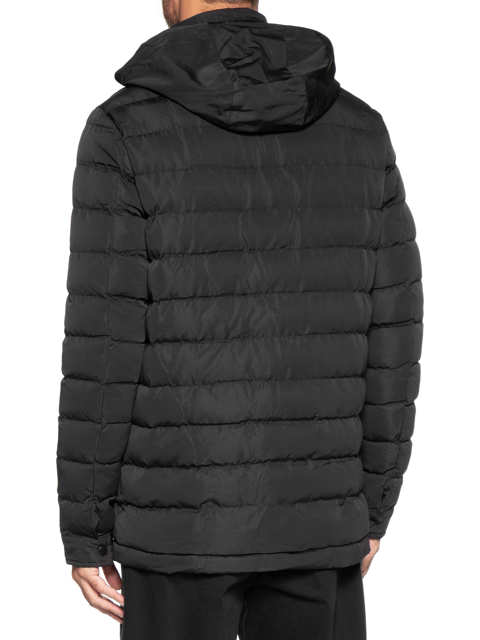 Jaqueta Masculina Puffer Alongada Preto Basiq Men