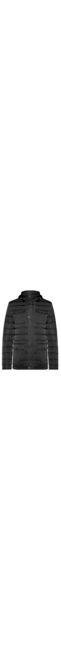 Jaqueta Masculina Puffer Alongada - Preto